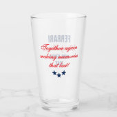 ファミリー懇親会レッドネイビーブルーパーソナライズされた タンブラーグラス (裏面)