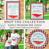 ファミリー懇親会レッドホワイトバッファローチェック 招待状