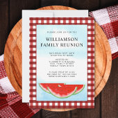 ファミリー懇親会レッドホワイトバッファローチェック 招待状