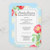 ファミリー懇親会レッドローズブルーバッファロープレイド 招待状 (正面/裏面)