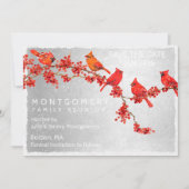 ファミリー懇親会レッド深紅色冬 セーブザデート (正面)