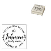 ファミリー懇親会ロゴデザイン素朴屋外 ラバースタンプ (押印)