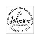 ファミリー懇親会ロゴデザイン素朴屋外 ラバースタンプ (インプリント)