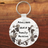 ファミリー懇親会ヴィンテージグレープつる植物イベントキープサケ キーホルダー (正面)