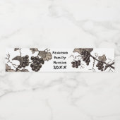 ファミリー懇親会ヴィンテージグレープつる植物ラージイベント ペットボトルラベル (シングルラベル)