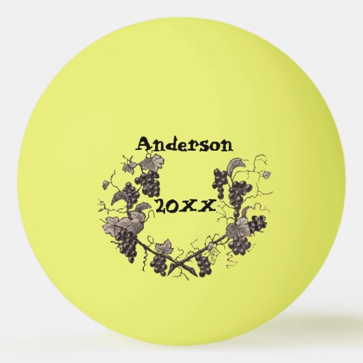 ファミリー懇親会ヴィンテージブドウつる植物イベント 卓球ボール (正面)