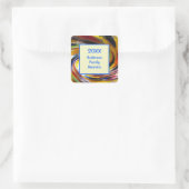 ファミリー懇親会ヴィヴィヴィッド絞り染めスワール抽象芸術イベント スクエアシール (バッグ)