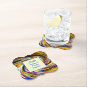 ファミリー懇親会ヴィヴィヴィッド絞り染めスワール抽象芸術イベント ペーパーコースター (インサイチュ)