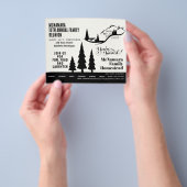 ファミリー懇親会予算フレンドリー招待状フライヤー チラシ (手)