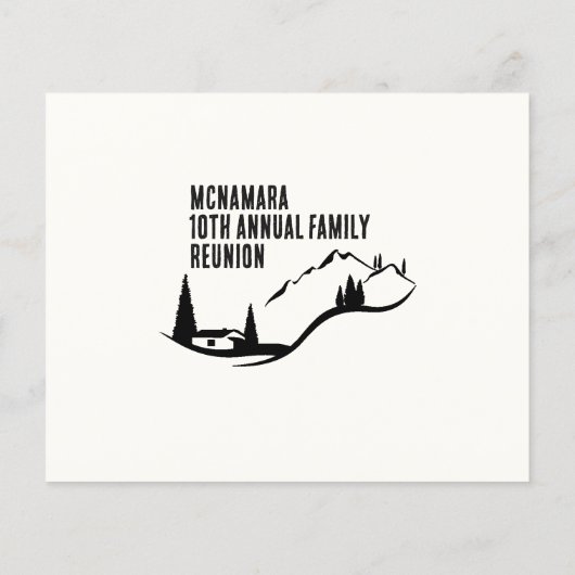 ファミリー懇親会予算フレンドリー招待状フライヤー チラシ (裏面)