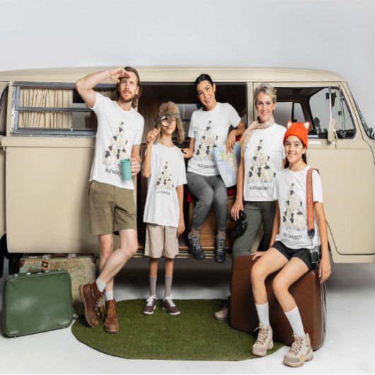 ファミリー懇親会収集おもしろいヒツジ黒名 Tシャツ