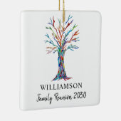ファミリー懇親会名前をカスタムするファミリーツリー セラミックオーナメント (右)