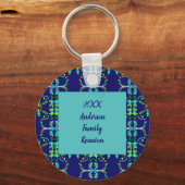ファミリー懇親会幾何学的なタイ染料の年次ギャザリング キーホルダー (正面)