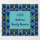 ファミリー懇親会幾何学的なタイ染料の年次ギャザリング ビールラベル (シングルラベル)