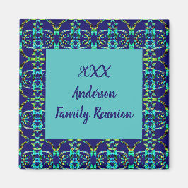 ファミリー懇親会幾何学的なタイ染料の年次ギャザリング マグネット