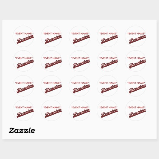 ファミリー懇親会懇親会バナー文字 ラウンドシール (シート)