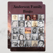 ファミリー懇親会招待状とフォトビンゴカード (正面/裏面)