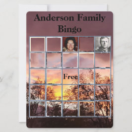 ファミリー懇親会招待状とフォトビンゴカード