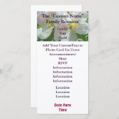 ファミリー懇親会招待状カードイベントの花 (正面/裏面)