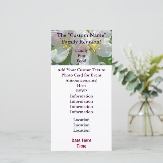 ファミリー懇親会招待状カードイベントの花 (スタンド正面)