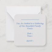 ファミリー懇親会招待状ノテカード ノートカード (裏面)