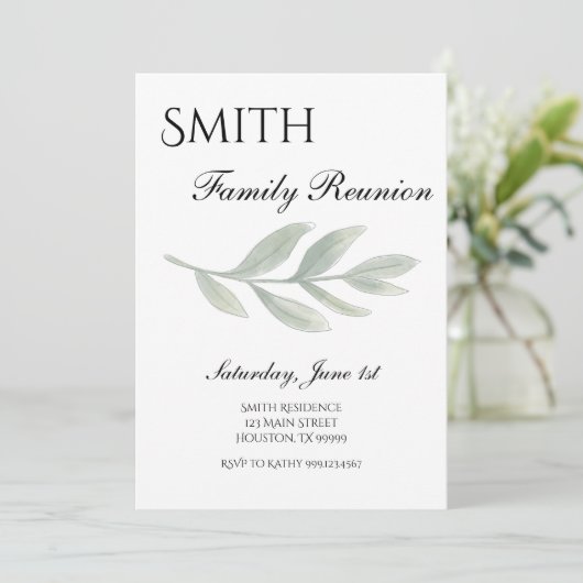 ファミリー懇親会招待状ファミリーギャザリング招待状 招待状 (スタンド正面)