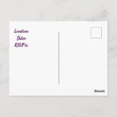 ファミリー懇親会招待状レターMモノグラム ポストカード (裏面)