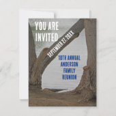 ファミリー懇親会招待状素朴レイクバケーション 招待状 (正面)