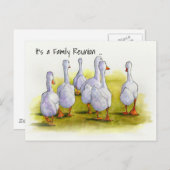 ファミリー懇親会招待状,ゲーゼグループ,水彩色 ポストカード (正面/裏面)