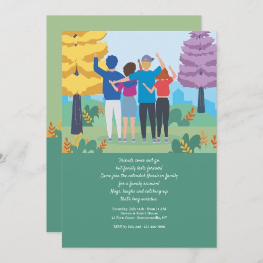 ファミリー懇親会招待状 招待状 (正面/裏面)