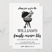 ファミリー懇親会招待状Bbqクックアウト 招待状 (正面/裏面)