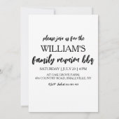 ファミリー懇親会招待状Bbqクックアウト 招待状 (裏面)