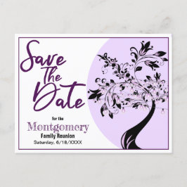 ファミリー懇親会日付の保存タイポグラフィアモダンート 案内ポストカード