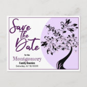 ファミリー懇親会日付の保存タイポグラフィアモダンート 案内ポストカード (正面)