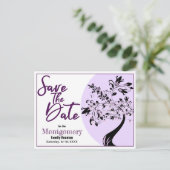 ファミリー懇親会日付の保存タイポグラフィアモダンート 案内ポストカード (スタンド正面)