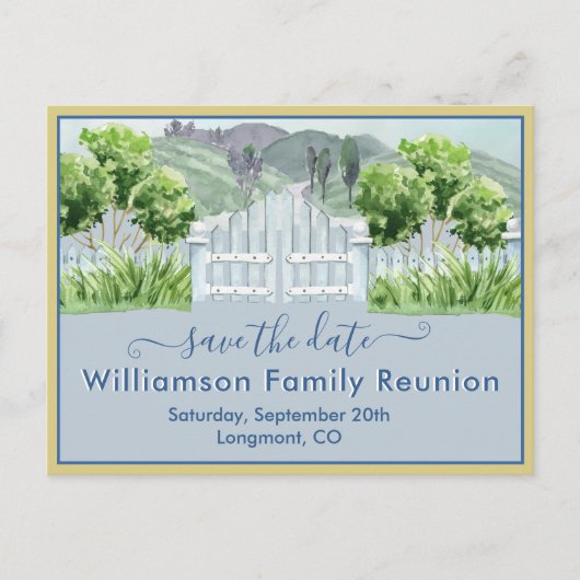 ファミリー懇親会日付の国側QRコードを保存 案内ポストカード (正面)