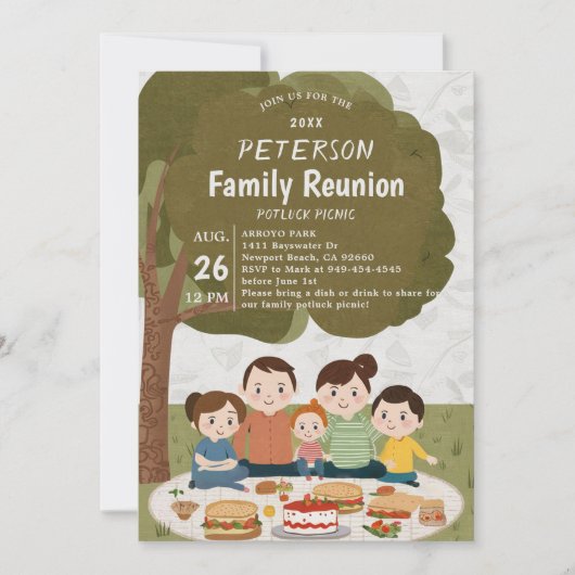 ファミリー懇親会春サマー秋ポトラックピクニック 招待状 (正面)