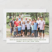 ファミリー懇親会水彩ツリー写真 招待状 (裏面)