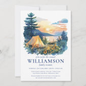 ファミリー懇親会水彩屋外キャンプサイトフォレスト 招待状 (正面)