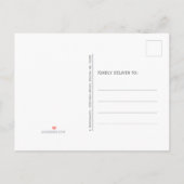 -ファミリー懇親会熱帯水彩フラミンゴ インビテーションポストカード (裏面)