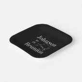 ファミリー懇親会白黒パーティー ペーパープレート (傾斜あり)