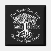 ファミリー懇親会私たちのルーツ走深いツリー マグネット (正面)