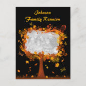 ファミリー懇親会秋の木フォトフレーム ポストカード (正面)