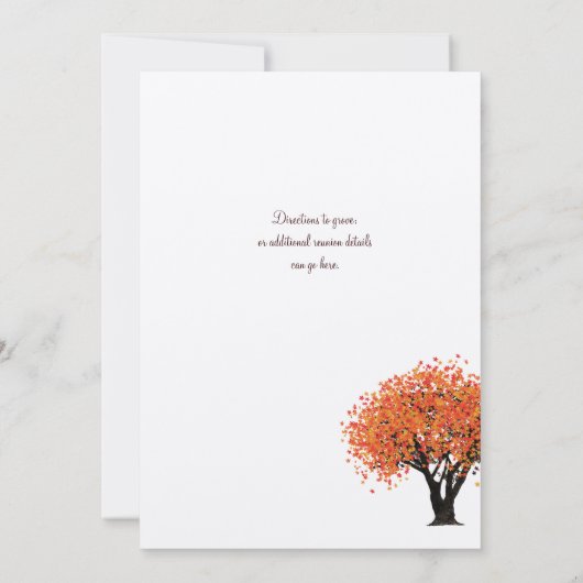 ファミリー懇親会秋の木 招待状 (裏面)