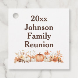 ファミリー懇親会秋秋感謝祭招待状 フェイバータグ