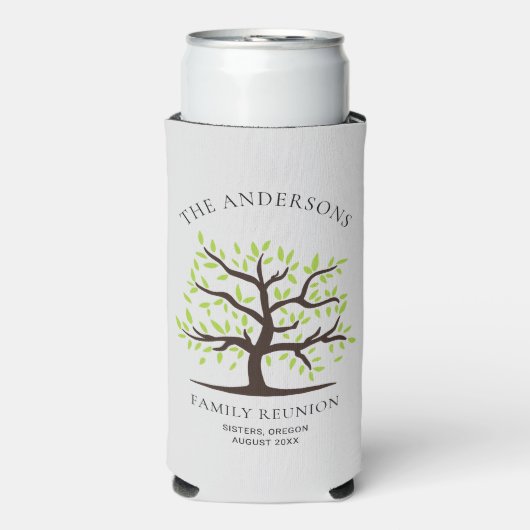 ファミリー懇親会系図学ツリーカスタム スリム缶クーラー (Seltzer正面)