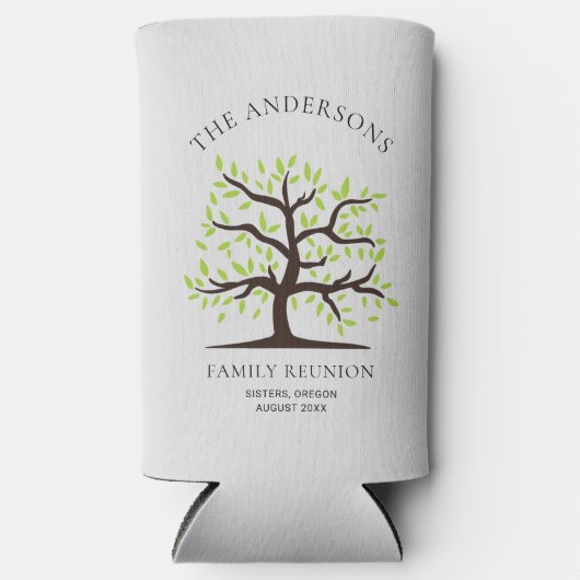 ファミリー懇親会系図学ツリーカスタム スリム缶クーラー (正面)