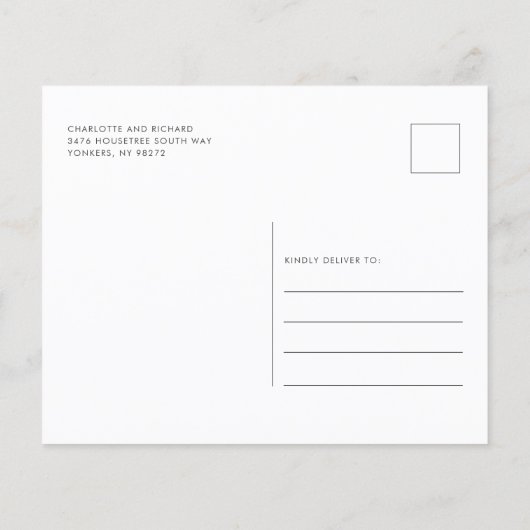 ファミリー懇親会系図学ツリーモダン招待状 (裏面)