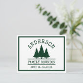 ファミリー懇親会素朴グリーンパインツリーズ ポストカード (スタンド正面)