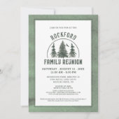 ファミリー懇親会素朴フォレストツリー 招待状 (正面)